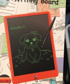 FLUESTON LCD Writing Tablet, Doodle Board Toys Gifts for 3-8 Year Old Girls Boys, 10 Inch Colorful Electronic Board Drawing Pad for Kids, Gifts for Toddler Educational Learning Travel Birthday, Blue Delightful Dolphin Blue 38 71vBmExwtCL