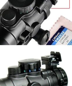 CVLIFE 4x32 Tactical Rifle Scope Red & Green &Blue Illuminated Reticle Scope with Fiber Optic Sight 44 71vCVEebNGL