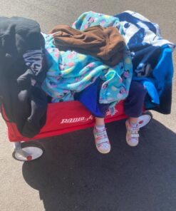 Radio Flyer 3-In-1 EZ Folding, Outdoor Collapsible Wagon for Kids & Cargo, Red Folding Wagon Canopy 75 71vDXcWftlL