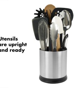 OXO Good Grips Stainless Steel Rotating Utensil Holder Solid 16 71vEMpAPUL