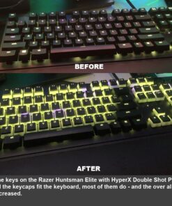Razer Huntsman Elite Gaming Keyboard: Fast Keyboard Switches - Clicky Optical Switches - Chroma RGB Lighting - Magnetic Plush Wrist Rest - Dedicated Media Keys & Dial - Classic Black 30 71vEXaT1M5L 2