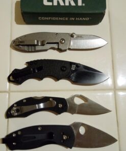 CRKT Squid Folding Pocket Knife: Compact EDC Straight Edge Utility Knife with Stainless Steel Blade and Framelock Handle Silver Stonewash 57 71vEbXzkD5L