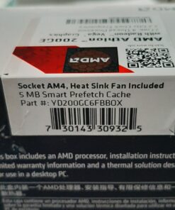 AMD YD200GC6FBBOX Athlon 200GE 2-Core 4-Thread AM4 Socket Desktop Processor with Radeon Vega Graphics 33 71vErsORBwL