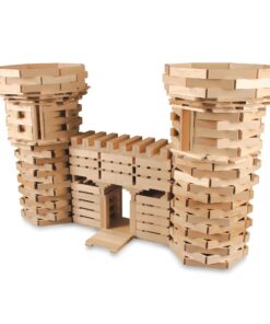 Alternative view of MindWare KEVA Structures 400 Plank Wooden Building Blocks Set - Includes 400 Pine KEVA Planks, Canvas Storage Bag and Full-Color Idea Book