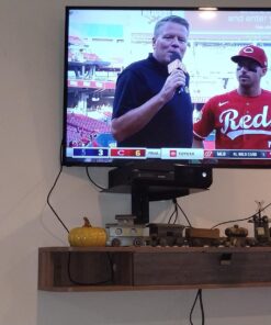 WALI Floating Entertainment Center Shelves, Holds Up to 17.6lbs, TV Shelf with Strengthened Tempered Glasses for DVD Players, Cable Boxes, Games Consoles, TV Accessories (CS201B), 1 Shelf, Black 1-Shelf 36 71vFuMs7EuL