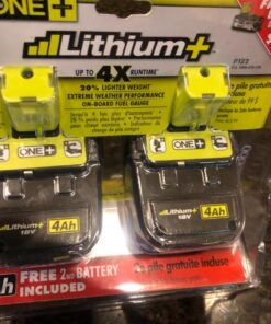 Alternative view of Ryobi P122 4AH One+ High Capacity Lithium Ion Batteries Power Tools (2 Pack of P108 Batteries) 2 Pack