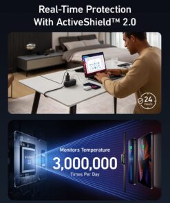 Anker GaNPrime 65W Charging Station, 615 USB C 5-in-1 Power Strip for Travel and Work with 2AC,2 USB C, USB A, 3ft,Power Delivery for iPhone 15/15 Plus/15 Pro/15 Pro Max,and More(Black) Black 45 71vHFnJiiTL