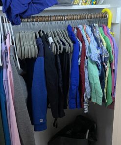 Amazon Basics Kids Velvet, Non-Slip Clothes Hangers, Baby Size 11.6, Pack of 50, Gray 11.6" 50-Pack 34 71vI6C5n4LL