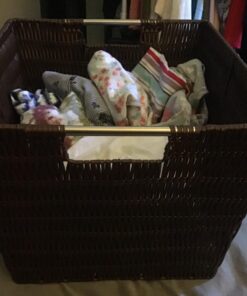 Whitmor Rattique Storage Tote Basket - Java 13W x 15D x 9.63H in. Brown 13W x 15D x 9.63H in. 20 71vIEl0C3ZL