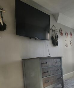 Pipishell UL Listed Tilt TV Wall Mount Bracket Low Profile for Most 23-55 Inch LED LCD OLED 4K Flat Curved TVs up to 99lbs Max VESA 400x400mm, 8° Tilting for Anti-Glaring, Fits 8-16 inch Wood Stud 36 71vImJ To6L