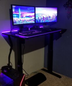 SHW Memory Preset Electric Height Adjustable Standing Desk, 48 x 24 Inches, Black 48-Inch 52 71vJA5Gs1FL