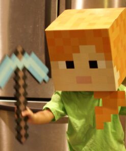 JINX Minecraft 12" Alex Head Costume Mask 17 71vJNcPpjTL