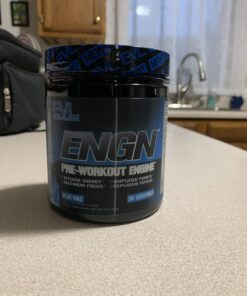 EVL Intense Pre Workout with Creatine - Pre Workout Powder Drink for Lasting Energy Focus and Recovery - ENGN Energizing Pre Workout for Men with Beta Alanine Caffeine and L Theanine - Blue Raz 51 71vJRYKli4L