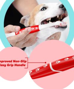 Pet Toothbrush for Dogs, Cats with Soft Bristles - Easy Teeth Cleaning & Dental Care, Non Slip Dual Head Dog Toothbrush - Choose Your Pack (Pack of 2) 2 Count (Pack of 1) 9 71vJfz2UV8L