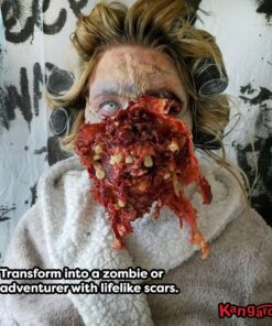 Kangaroo's Halloween Makeup Monster Liquid Latex I Quick Drying Liquid Latex Sfx Makeup Kit I Multi-Purpose Liquid Rubber White Face Paint for Zombie Makeup, Costume Makeup, Fake Scars 16oz Pint 34 71vK1aq04ZL