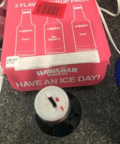 Hawaiian Shaved Ice Syrup Assortment, 3 - 16oz Bottles Of The Most Popular Flavors: Cherry, Grape, Blue Raspberry. Perfect For Shaved ice, Snow Cones, Sodas, Ice Pops, and Slushies. Allergy-friendly 16 Fl Oz (Pack of 3) 23 71vKX79pkzL