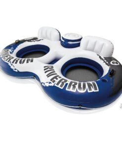Alternative view of Intex River Run II Model 58837EP 18 Gauge Lightweight Durable Water Tube Float Raft Lounger with Built in Cooler and Cup Holder 2 Pack