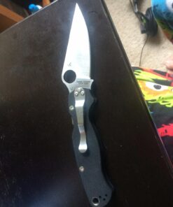 Spyderco Para Military 2 Signature Knife with 3.42" CPM S45VN Steel Blade and Durable G-10 Handle - PlainEdge - C81GP2 Black Handle - Stainless Steel Blade 86 71vLPKrfdkL