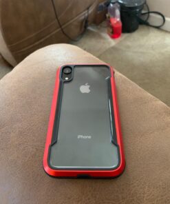Raptic Shield, Compatible with Apple iPhone XR (Formerly Defense Shield) - Military Grade Drop Tested, Anodized Aluminum, TPU, and Polycarbonate Protective Case for Apple iPhone XR, Red 44 71vLees3mL