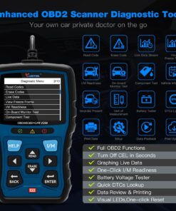 Alternative view of VDIAGTOOL VD30 Enhanced OBD2 Scanner, Car Code Reader, Universal Check Engine Light Code Reader, Auto Diagnostic Tool for All OBDII Vehicles, Turn Off CEL, Read/Clear Codes, Live Data, Voltage Test Blue