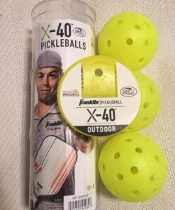 Franklin Sports Outdoor Pickleballs - X-40 Pickleball Balls - USA Pickleball (USAPA) Approved - Official US Open Ball - 3 Packs, 12 Packs, 36 Pickleball Buckets, 100 + 400 Bulk Packs of Pickleballs Optic Yellow 3 Pack 25 71vNGKddqbL