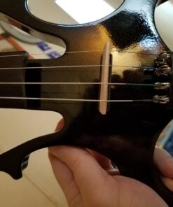 Cecilio 4/4 CEVN-1BK Solid Wood Electric/Silent Violin with Ebony Fittings in Style 1 - Full Size - Black Metallic Full Body - Black full-size 26 71vNctTLeJL