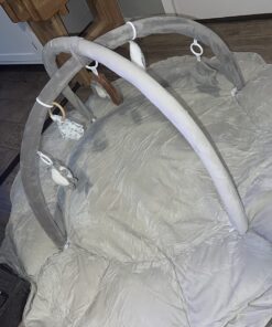 5-in-1 Thick & Plush Play Gym, Activity Gym & Play Mat, Cat Bed, Dog Bed, Convertible Stage-Based Developmental from Baby to Toddler, Ball Pit, Soft Plush Pet Bed, Pet Cushion, Balls are not Included Grey 25 71vOWWkzd4L