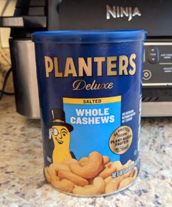 PLANTERS Deluxe Salted Whole Cashews, Party Snacks, Plant-Based Protein 18.25oz (1 Cannister) 1.14 Pound (Pack of 1) 36 71vOuSiuVrL