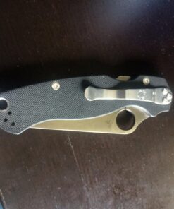 Spyderco Para Military 2 Signature Knife with 3.42" CPM S45VN Steel Blade and Durable G-10 Handle - PlainEdge - C81GP2 Black Handle - Stainless Steel Blade 87 71vPdmpjPLL