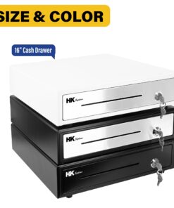 HK SYSTEMS 16" Heavy Duty Black Manual Push Open Cash Drawer with 5Bill/5Coin Stainless Steel 2. 16" PUSH OPEN(Manual) Family 1. 16" Push Black 17 71vQ6e18yhL