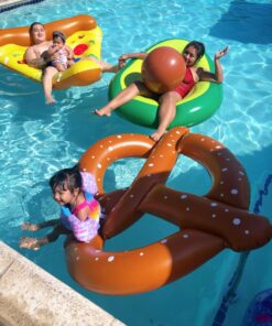 Swimline Giant Pretzel Swim Fun Inflatable Floating Seat, 1-Pack 36 71vQfPjQoqL