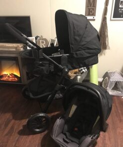 Evenflo Pivot Modular Travel System with LiteMax Infant Car Seat with Anti-Rebound Bar (Casual Gray) Casual Grey Stroller 46 71vQhOevrXL