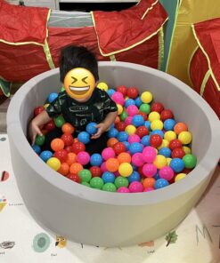 Amazon Basics BPA Free Crush-Proof Plastic Pit Ball with Storage Bag, Toddlers Kids 12+ Months, Pack of 400 Balls, 6 Bright Colors 33 71vQkc21DlL