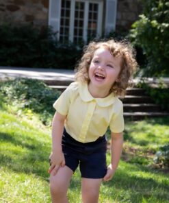 French Toast Girl's Short Sleeve Peter Pan Collar Blouse (Standard and Plus) 4T Yellow 14 71vQpUl8zXL