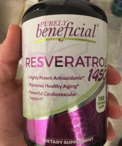 PURELY beneficial RESVERATROL1450-90day Supply, 1450mg per Serving of Potent Antioxidants & Trans-Resveratrol, Promotes Anti-Aging, Cardiovascular Support, Maximum Benefits (1bottle) 35 71vRMIFJlaL 1