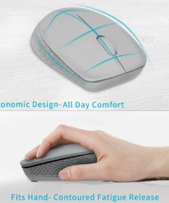Alternative view of Rapoo Bluetooth 2.4G Wireless Mouse, 2 Bluetooth Channels with 1 USB Receiver Noiseless Mouse, Connect up to 3 Devices, Portable Computer Mice for PC, Tablet, Laptop-Gray GREY