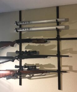 Hold Up Displays USA Made Gun Rack Rifle Shotgun Hanger and Fishing Rod Pole Rack Black Vein 25 71vTLEuxUtL