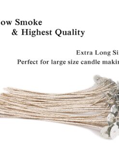 EricX Light 100 Piece 8 inch Soy Wax Candle Wick,Cotton & Paper Interwoven core,Large,for Candle Making,Candle DIY 19 71vTQpZH1FL 2