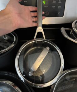 Ninja C39600 Foodi NeverStick Premium Hard-Anodized 13-Piece Cookware Set, Guaranteed to Never Stick, Nonstick, Durable, Oven Safe to 500°F, Grey 76 71vTlZq2qwL