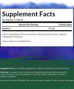 Swanson Apigenin-Bioflavonoid Supplement Natural Prostate Support-Metabolism '&' Nerve Health Support-Can Support Sleep '&' Relaxation 90 Caps, 50mg Each 1 11 71vTmxCxRpL