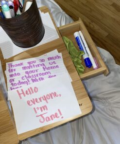 Laptop Desk Nnewvante Table Adjustable Bamboo Foldable Breakfast Serving Bed Tray w' Tilting Top Drawer 21.6" 54 71vUZNlt5eL