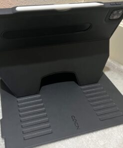 ZUGU Case for 2021/2022 iPad Pro 12.9 inch 5th / 6th Gen - Slim Protective Case - Apple Pencil Charging - Magnetic Stand & Sleep/Wake Cover (Fits Model #’s A2378, A2379, A2461, A2462) - Stealth Black 67 71vW2W5TRAL