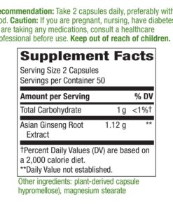 Nature's Way Premium Herbal Asian Ginseng, Fights Fatigue*, 1,120mg Per Serving, 100 Capsules 100 Count (Pack of 1) 8 71vXlAiaZL
