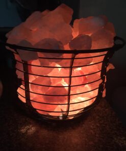 Himalayan Pink Salt Lamp Basket with Cord & Bulb Ca Sls-wm-basket@ 20 71vYOHz4kL