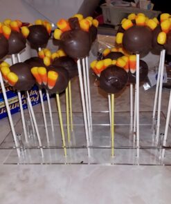 MENGCORE 21 Hole Acrylic Cake Pop Lollipop Clear Pink Display Stand Server Decoration Display Stand Holder Base Shelf (21 Hole) 29 71vYeaNyGBL