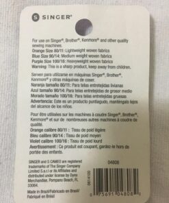 SINGER 04808 Titanium Universal Regular Point Machine Needles Woven Fabric, Assorted Sizes, 10-Count 80/11, 90/14, 100/16 10.0 26 71vYixkM9zL