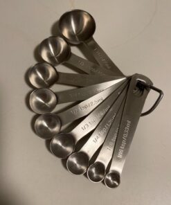 Measuring Spoons: U-Taste 18/8 Stainless Steel Spoons Set of 9 Piece: 1/16 tsp, 1/8 tsp, 1/4 tsp, 1/3 tsp, 1/2 tsp, 3/4 tsp, 1 tsp, 1/2 tbsp & 1 tbsp Dry and Liquid Ingredients XS-9 pcs 43 71vYksZjMZL