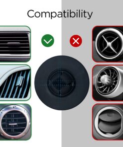 Alternative view of Spigen Quad Air Vent Magnetic Car Mount [2 Pack] Matte Finish Phone Cradle Holder with 4 Metal Plates - Black 2 Pack