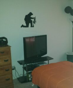 Sticker Connection | Military Apache Attack Helicopter | Vinyl Wall Decal Kids Room Child Matte Black | 27" x 47" 16 71vaMPaf2tL