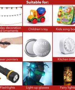 100 Pack LOOPACELL LR44 AG13 357 L1154 A76 Button-Cell Batteries 10 Count (Pack of 10) 16 71vac9spAPL